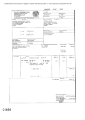 [Invoice from Gallaher International Limited to Atteshlis Bonded Stores Ltd for Sovereign Classic]