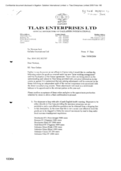 [Letter from P Tlias to Norman Jack regarding New orders]