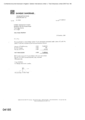 [Letter from Banque Banrabe to Irene Mathew regarding letter credit]