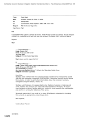 [Email from Nigel Espin to Max Krangle regarding Dorchester cigarettes]