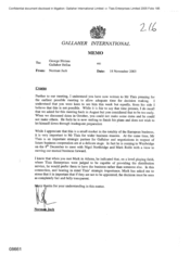 Gallaher International [Memo from Norman Jack to George Bletsas and Gallaher Hellas regarding cyprus]