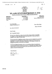 [A Letter from M Clarke to Norman Jack Concerning Counterfeit Products]