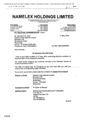 [Letter from Fadi Nammour to Norman BS Jack regarding Business Man 800 Cases]