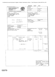 [Invoice from Gallaher International Limited to Atteshlis Bonded Stores Ltd for Sovereign Classic]