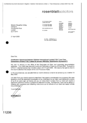 [Letter from Rosenblatt to Slaughter and May Regarding Distribution Agreement Between Gallaher International Limited and Tlais Enterprises Limited Dated 24 January 2003]