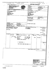 [Export invoice from Gallaher International Limited to Tlais Enterprises Ltd on Sovereign Classic]