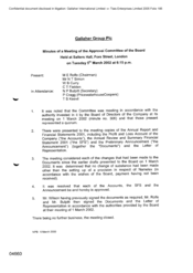 Gallaher Group Plc[Minutes of meeting of the approval committee of the board held at Salters hall, Fore street, London on Tuesday 20020305 at 6:15 p.m]