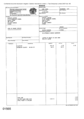 [Sovereign Classic cigarette invoice for Namelex Limited]