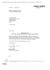 [Letter from Nigel P Espin to Ruben Ferrer regarding Algeciras Seizure]