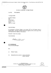 [Letter from PRG Redshaw to Steve Walker regarding witness statement and copy of excel spreadsheet relating to seizure]