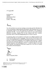 [Letter from Jeff Jeffery to Richard Las stocks held by Tlais Enterprises]