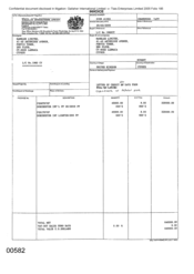 [Invoice from Namelex Limited to Gallaher International Ltd for Darchester Int Light]