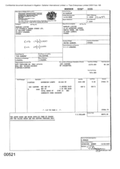 [Invoice from Namelex Limited regarding Sovereign Classic Gold King cigarettes]