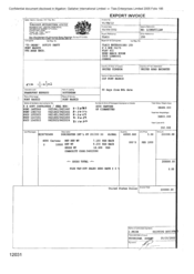 [Export Invoice from Tlais Enterprises Ltd on behalf of Gallaher International Limited on Dorchester Int L FF]