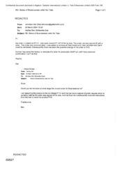 [Email from Gail Johnston to Ben Hartley, Schiavetta Sue regarding status of businessman order for Tlais]