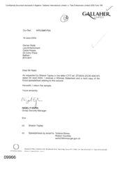 [Letter from Nigel P Espin to Darren Robb regarding witness statement and hard copy of excel spreadsheet relating to seizure]