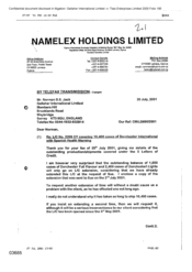 [Letter from Fadi Nammour to Mr Norman BS Jack regarding 10, 400 cases of Dorchester International with Spanish health warning]