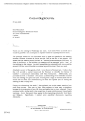 [Letter from Jeff Jeffery to D McCallum regarding the Agreement between Gallaher, Customs and Excise and Talais]