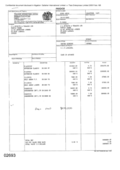 [Invoice for Gallaher International Limited]