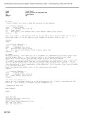 [Email from Mounif Fawaz to Stephen Perks regarding decision making]