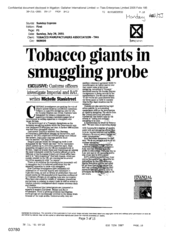 Tobacco giants in smuggling probe