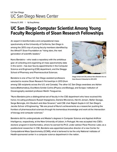 UC San Diego Computer Scientist Among Young Faculty Recipients of Sloan Research Fellowships