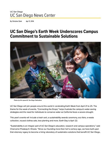 UC San Diego’s Earth Week Underscores Campus Commitment to Sustainable Solutions