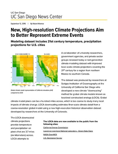 New, High-resolution Climate Projections Aim to Better Represent Extreme Events