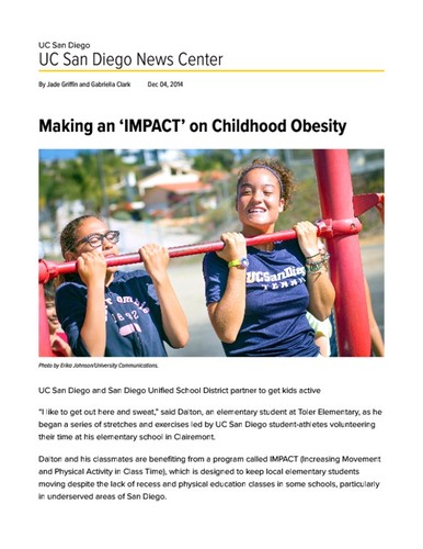 Making an ‘IMPACT’ on Childhood Obesity