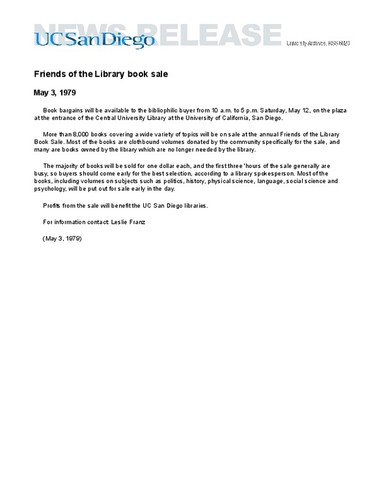 Friends of the Library book sale