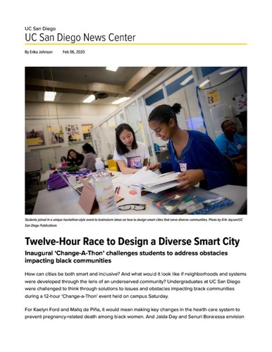 Twelve-Hour Race to Design a Diverse Smart City