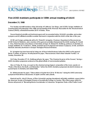 Five UCSD members participate in 135th annual meeting of AAAS