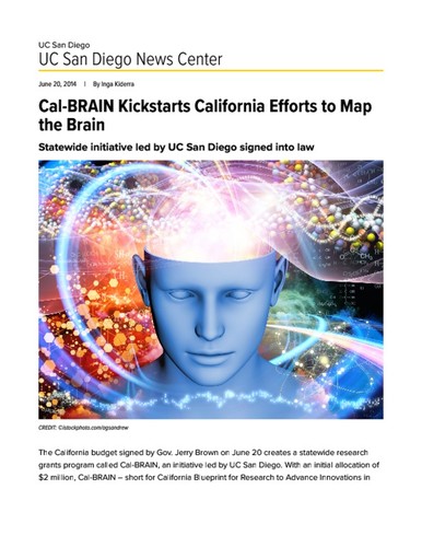 Cal-BRAIN Kickstarts California Efforts to Map the Brain