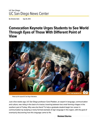 Convocation Keynote Urges Students to See World Through Eyes of Those With Different Point of View