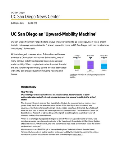 UC San Diego an ‘Upward-Mobility Machine’