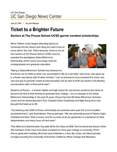 Ticket to a Brighter Future