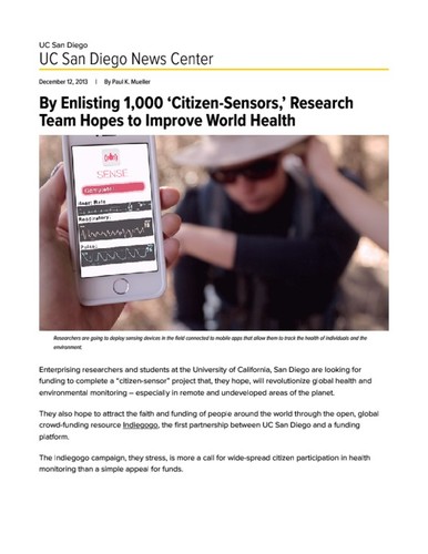 By Enlisting 1,000 ‘Citizen-Sensors,’ Research Team Hopes to Improve World Health