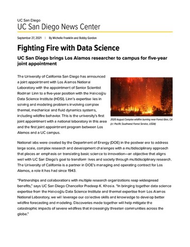 Fighting Fire with Data Science