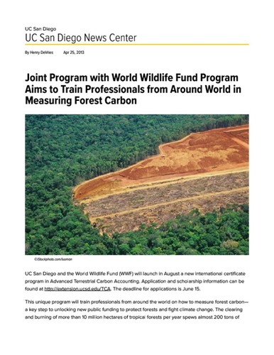 Joint Program with World Wildlife Fund Program Aims to Train Professionals from Around World in Meas