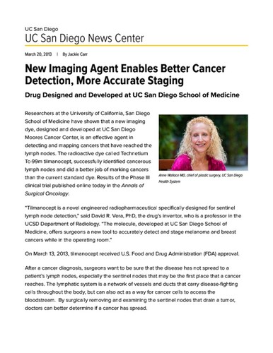 New Imaging Agent Enables Better Cancer Detection, More Accurate Staging