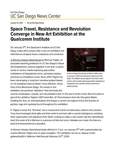 Space Travel, Resistance and Revolution Converge in New Art Exhibition at the Qualcomm Institute