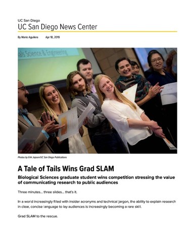 A Tale of Tails Wins Grad SLAM