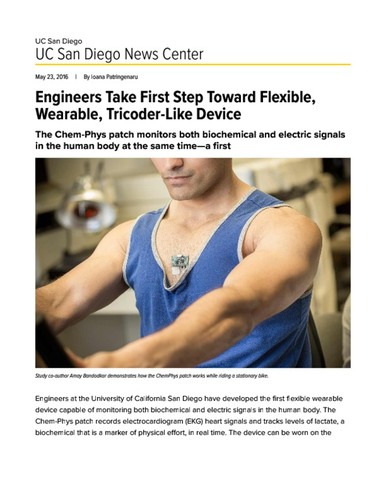 Engineers Take First Step Toward Flexible, Wearable, Tricoder-Like Device