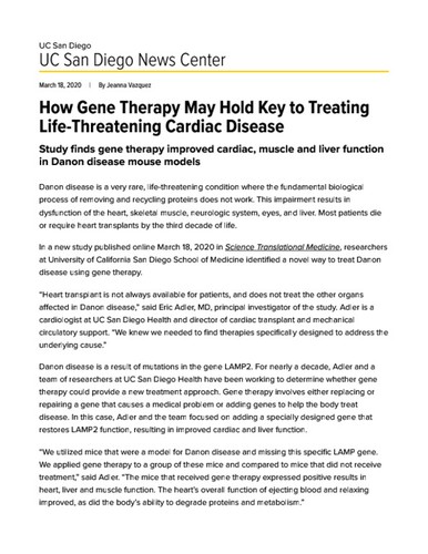 How Gene Therapy May Hold Key to Treating Life-Threatening Cardiac Disease