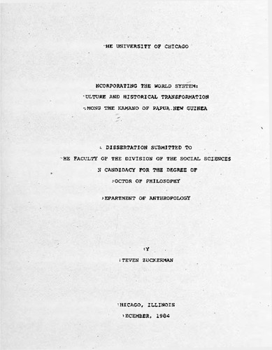 Incorporating the world system : culture and historical transformation among the Kamano of Papua New Guinea