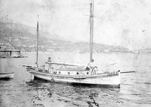 An oceanographic research vessel, most likely in the Mediterranean Sea