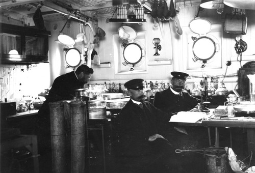 Crew of research vessel Princess Alice from the Oceanographic Museum of Monaco