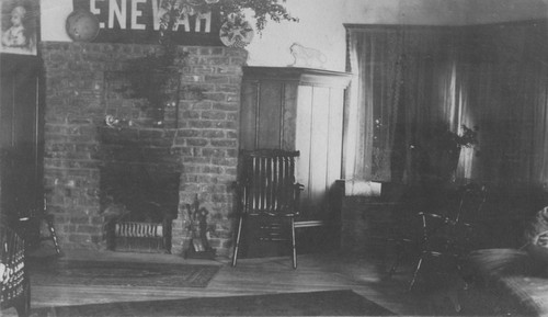 The Enewah Club room, in the Edna Watson Bailey house at UC Berkeley. Circa 1903