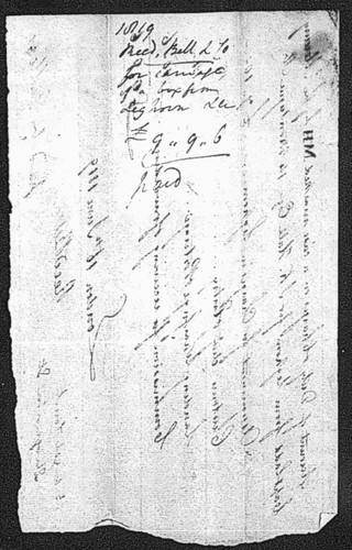 Account of Duty and Charges on a case marked MK by the Mercury