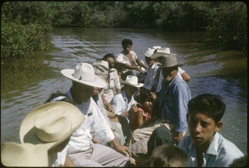 In a canoe on the way to Mexcaltitán